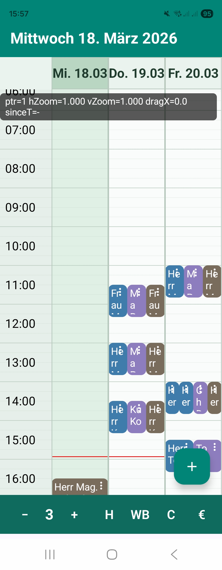 Kalender-Wochenansicht mit Terminen